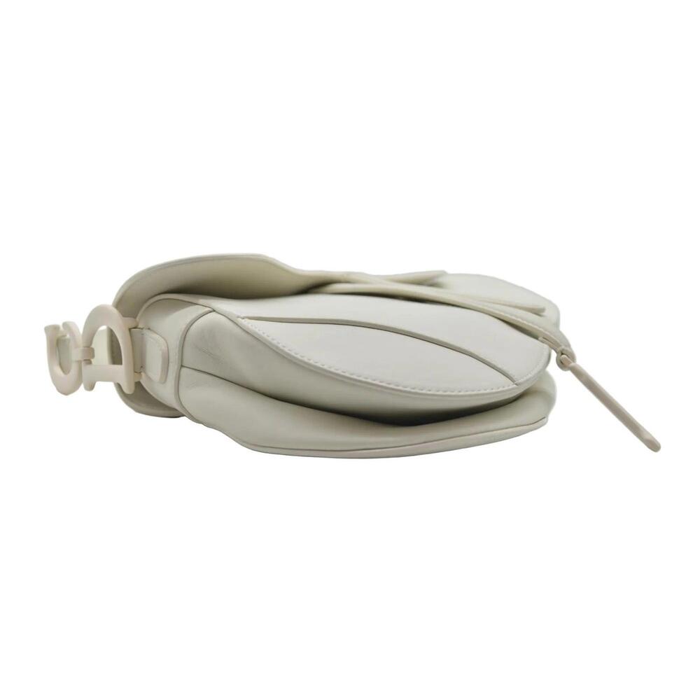 $3950 Dior Ultra-Matte Saddle Bag White Cream - Picture 7 of 12